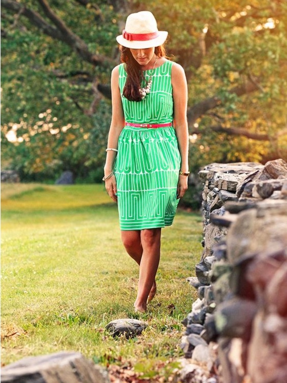 Trina Turk Geometric Green Dress in size 2